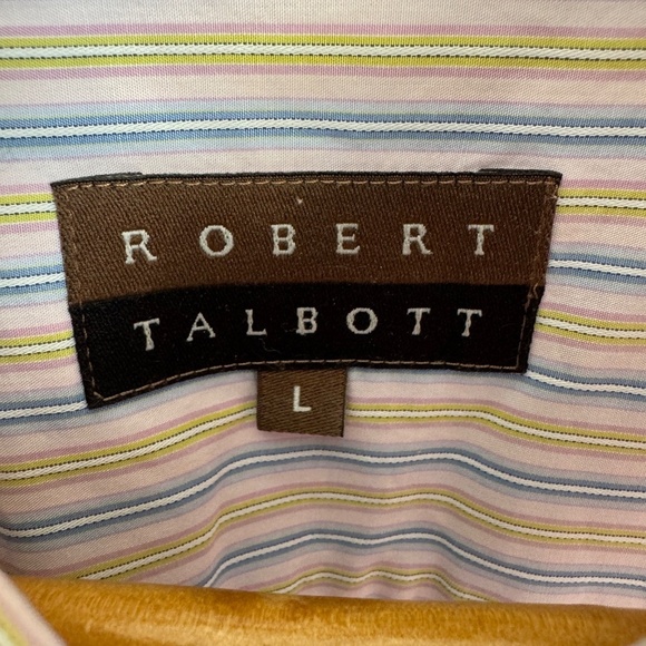 Robert Talbott Men's Long Sleeve Button Up Shirt Single‎ Pocket Multicolor Large - Picture 4 of 14